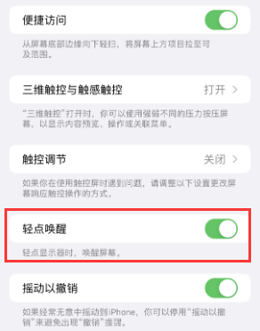 桃源苹果授权维修站分享iPhone轻点无法唤醒怎么办