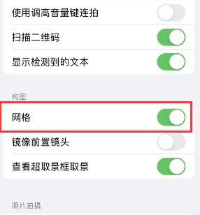 桃源苹果手机维修网点分享iPhone如何开启九宫格构图功能 