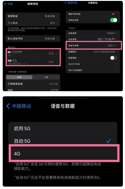 桃源苹果手机维修分享iPhone14如何切换4G/5G? iPhone14 5G网络切换方法 